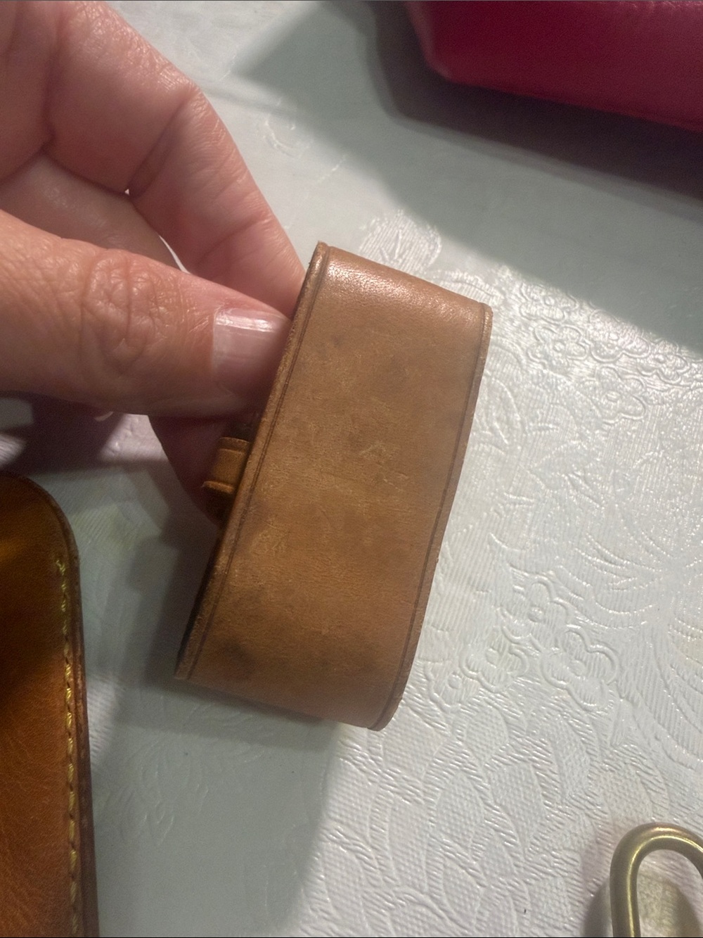 Louis Vuitton luggage tag set and gold lock and key #308 - Picture 6 of 11